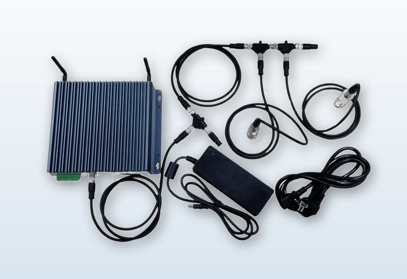 Complete PyXis motor health monitoring kit with controller, multiple sensors and power supply
