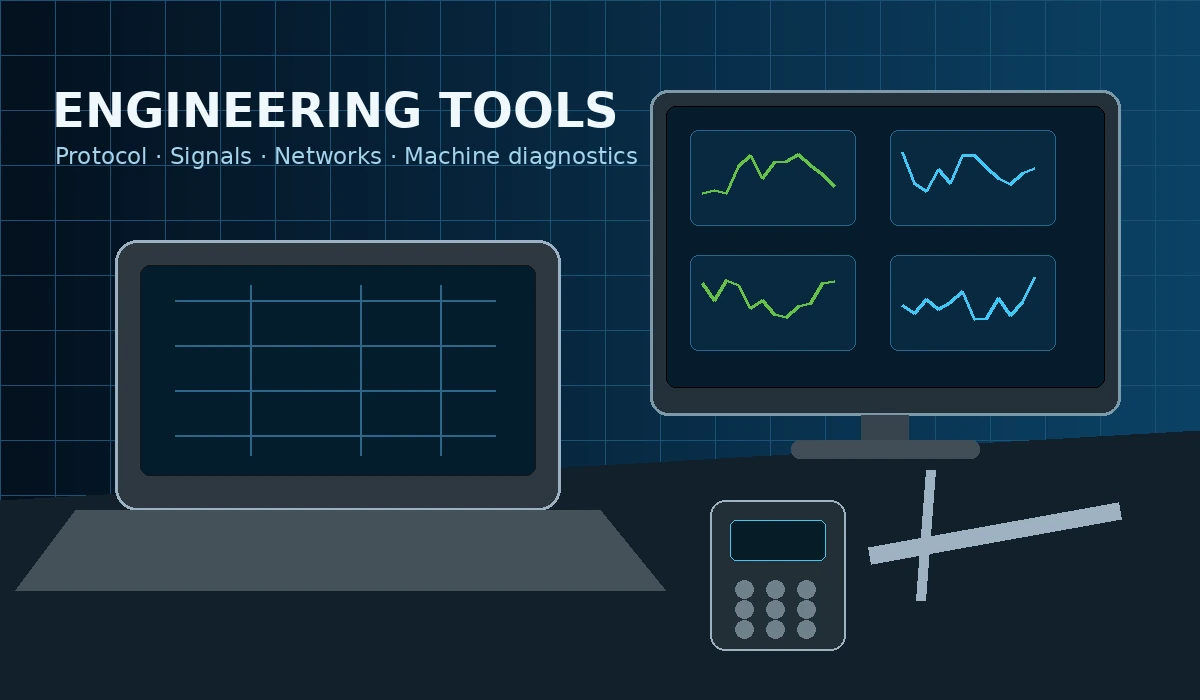 Industrial engineering workstation for protocol, signal, network and machine calculations