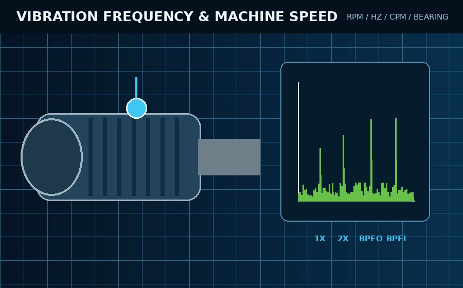 Vibration Frequency & Machine-Speed Converter engineering illustration